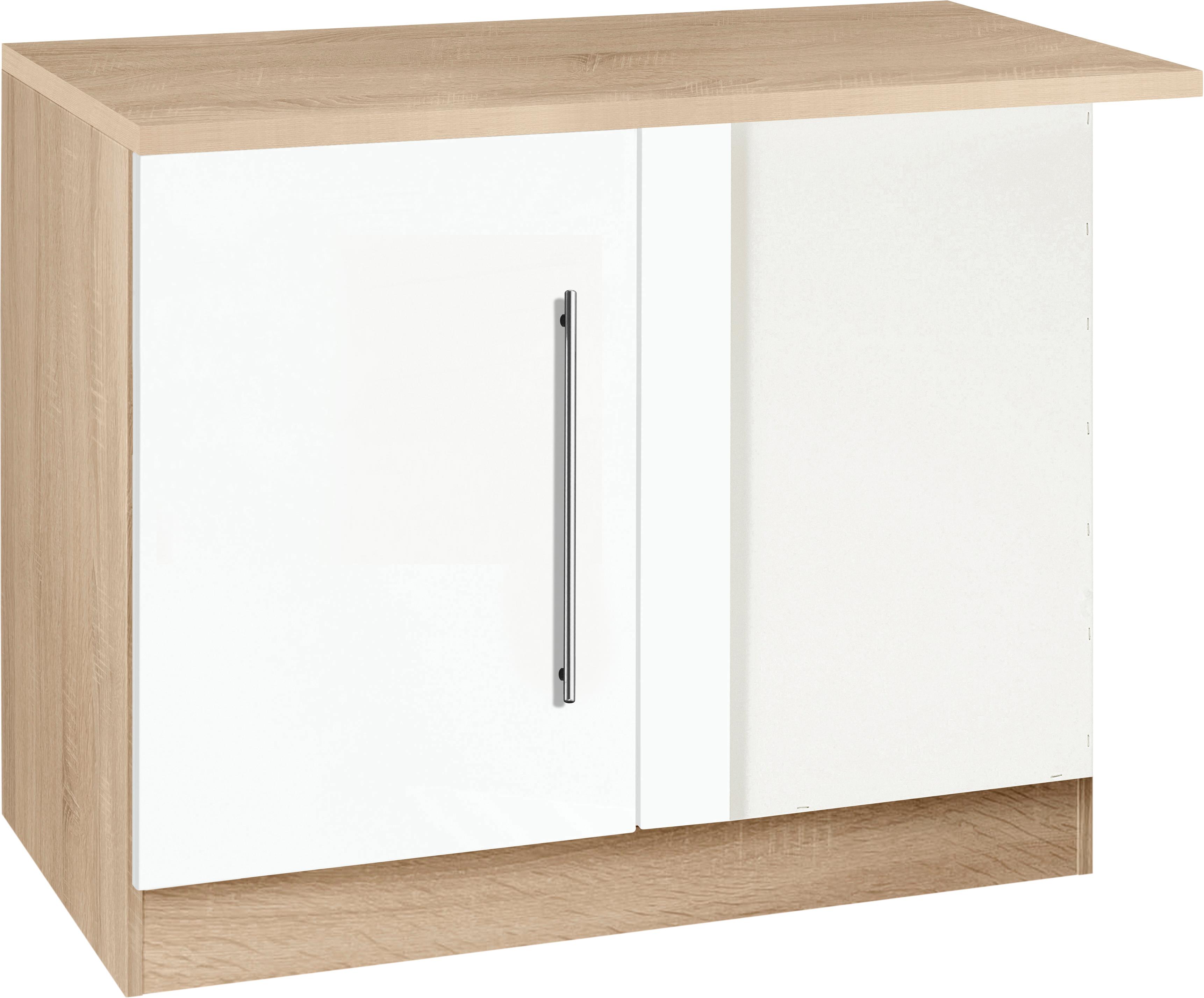 Eckunterschrank KOCHSTATION "KS-Eton", weiß (weiß matt), B:110cm H:85cm T:60cm, Schränke Image