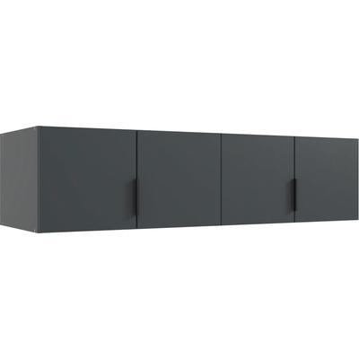 Schrankaufsatz WIMEX "Modena", grau (graphit), B:160cm H:40cm T:54cm, Spanplatte, Möbelaufsätze, Aufsatzschrank