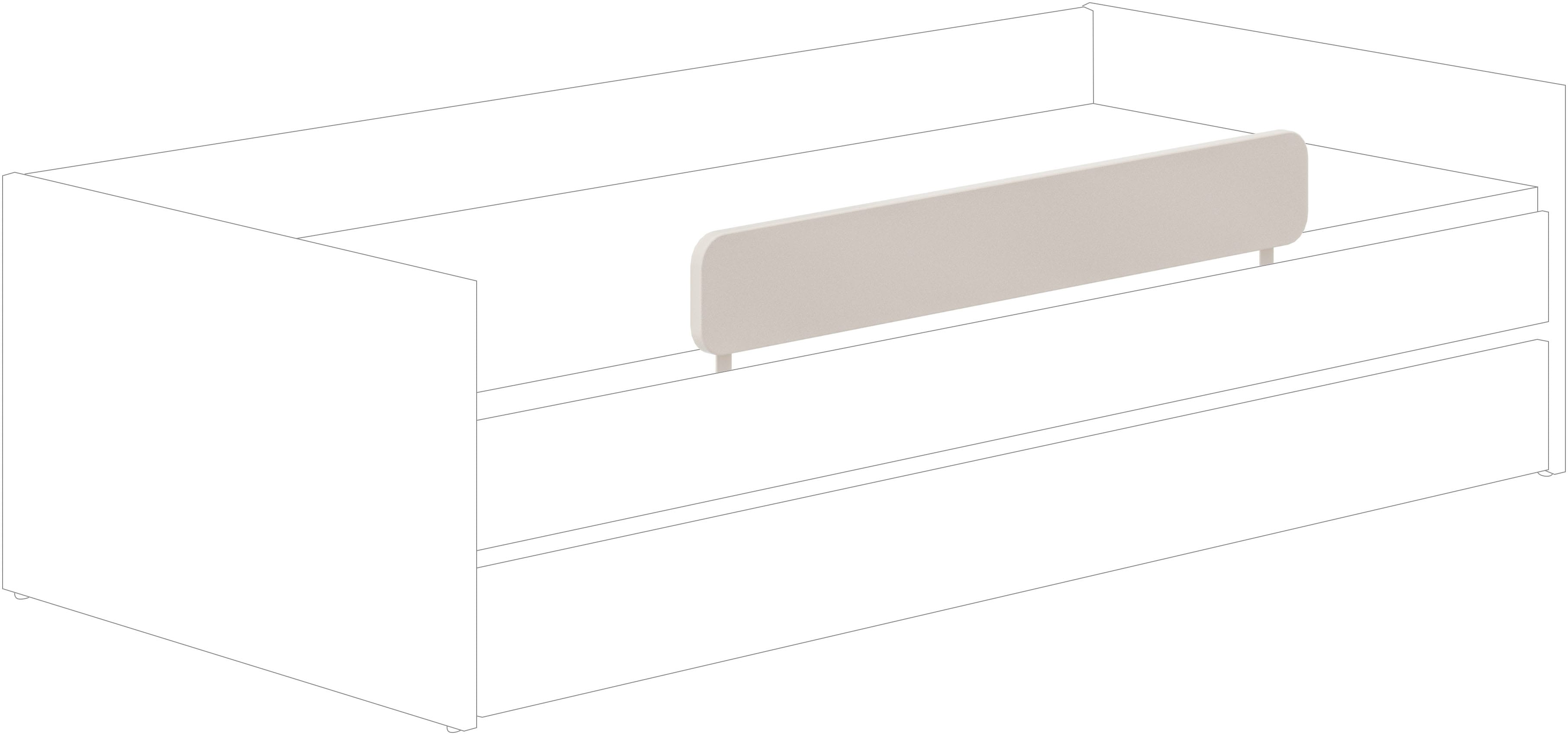 Umbauseiten YUNY BY PAIDI "SISTER LOU als zusätzliche Absturzsicherung an der Liege", beige (cashmere, beige), B:156cm H:15,6cm T:2,2cm, Spanplatte, Umbauseiten, Rausfallschutz in Beige, geprüfte Sicherheit