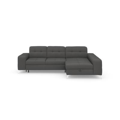 Ecksofa SIT & MORE "Baviene L-Form", grau, B:286cm H:92cm T:176cm, Sofas, inklusive Sitztiefenverstellung und Federkern, wahlweise Bettfunktion Image