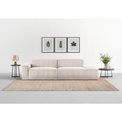 Big-Sofa TRENDMANUFAKTUR "Braga, mit hochwertigem Kaltschaum, Megasofa, in Cord erhältlich", beige (sand), B:277cm H:72cm T:107cm, 88% Polyester, 12% Polyacrl, Sofas, modernes Big-Sofa, Couch mit hohem Sitzkomfort, 277/72/107 cm (B/H/T) Image