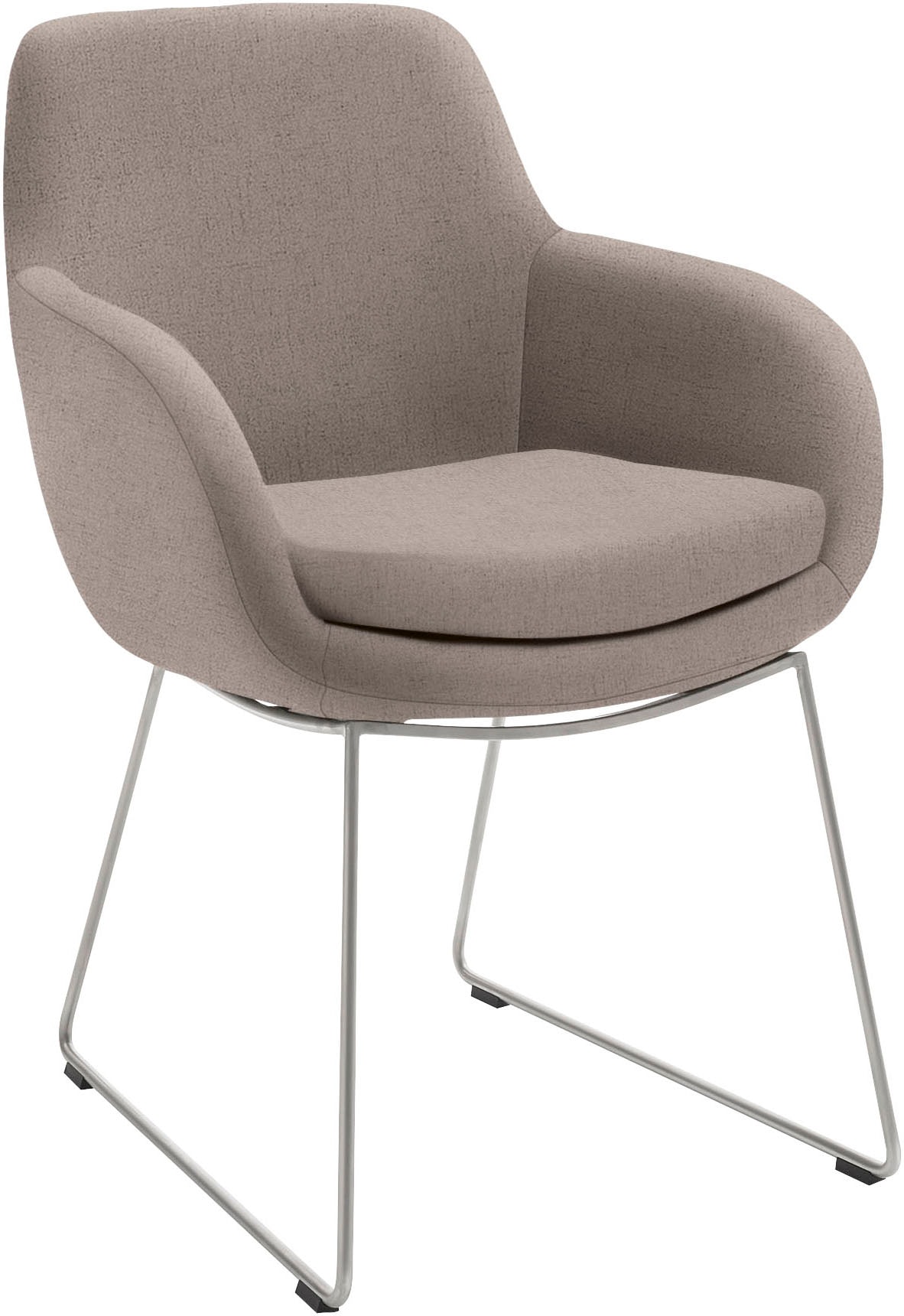 Esszimmerstuhl MUSTERRING "Tavia", grau (taupe, edelstahl gebürstet), B:62cm H:86cm T:66cm, Stühle Image