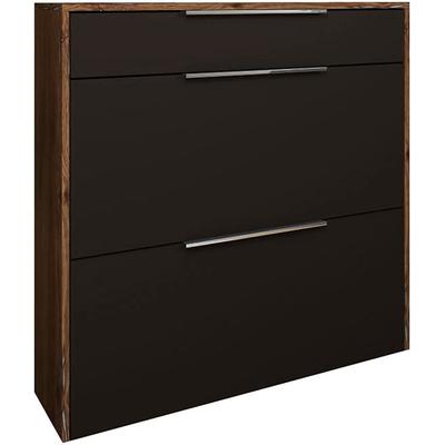 Schuhschrank BORCHARDT MÖBEL "Olivia", eiche vintage, graphit matt, B:89cm H:88cm T:24cm, Schränke, Wandmontage, stehende Montage & Glasböden unter Mehr aus der Serie Image
