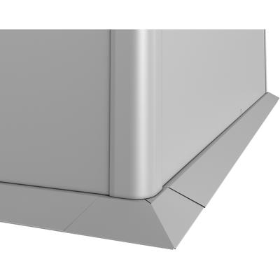 Beetumrandung BIOHORT "B130920", silber (silberfarben, metallic), Metall, Beeteinfassungen, Mähkante für Hochbeet BxT: 50x50 cm Image