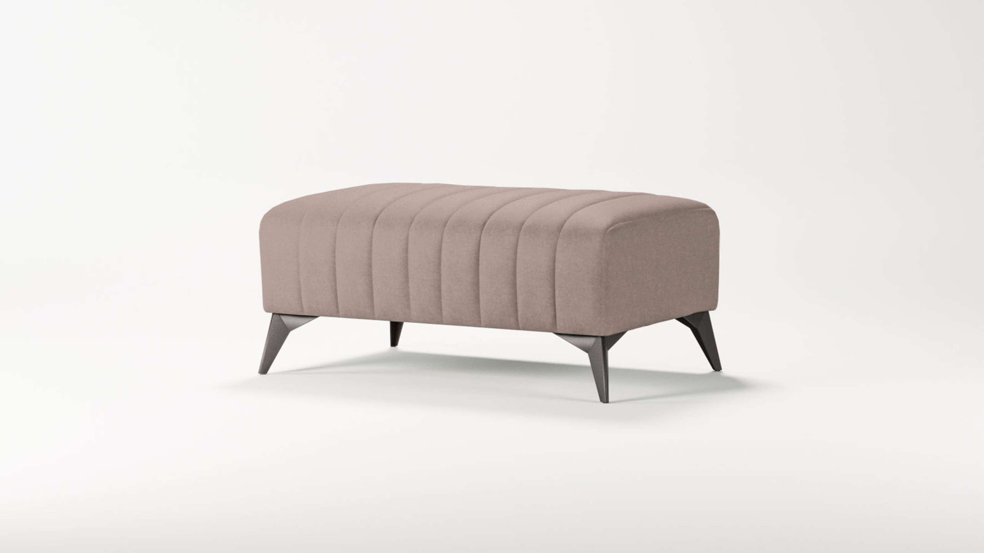 Polsterhocker PLACES OF STYLE "MATTHEW Sitzhocker, Maße B/T/H: B/T/H: 90/60/43 cm", beige, B:90cm H:43cm T:60cm, 100% Polyester, Hocker, Steppung