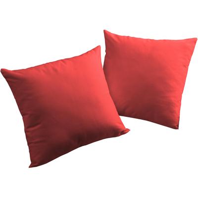 Dekokissen WIRTH "Newbury" Gr. 1, rot (rot, unifarben), B:40cm L:40cm, Baumwolle, Polyester, Dekokissen_Sitzkissen_Kissenhüllen, Kissenhülle ohne Füllung, 2 Stück Image