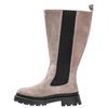 Weitschaftstiefel SHEEGO, Damen, Gr. 44, grau (taupe), Leder, Schuhe