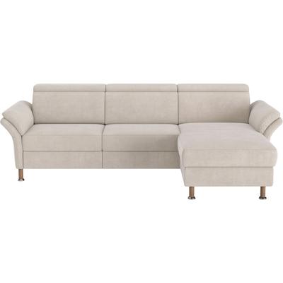 Ecksofa HOME AFFAIRE "Calypso L-Form", beige (linen), B:260cm H:85cm T:172cm, 100% Polyester, Sofas, mit motorischen Funktionen im Sofa und Recamiere Image