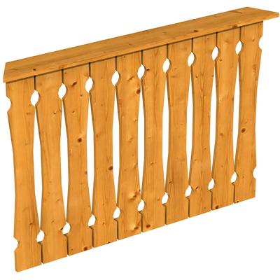Brüstungsgeländer SKANHOLZ "Balkonschalung", braun (eiche hell), H:96cm L:120cm, Geländer Image