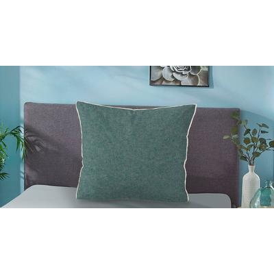 Kissenbezug BIBERNA Gr. 4, grün (grün, blau), B:40cm L:80cm, Baumwolle, 100% Baumwolle, Kissenbezüge Image