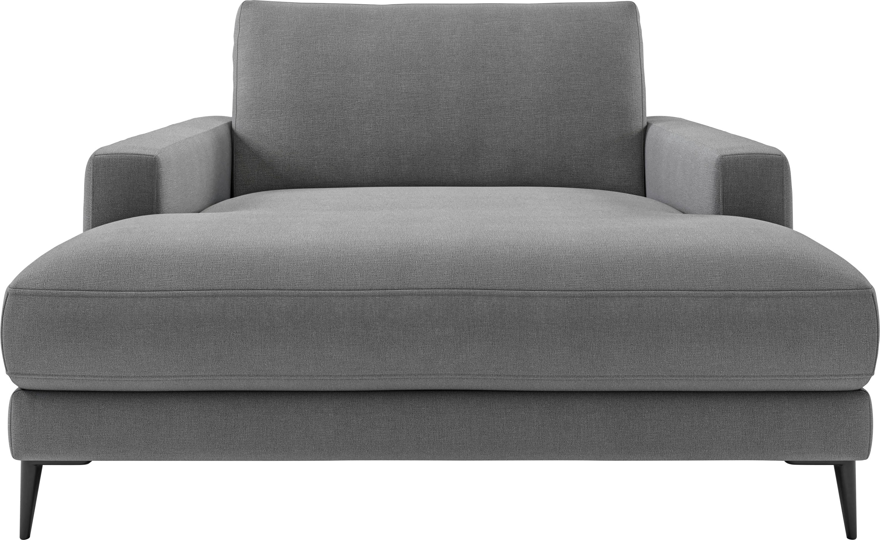 Chaiselongue INOSIGN "Downtown Loungemöbel zum Relaxen, B/T/H: 132/170/84 cm", grau (platin), B:132cm H:84cm T:170cm, 100% Polyester, Sofas, auch in Bouclé, Cord und Easy care - leicht mir Wasser zu reinigen