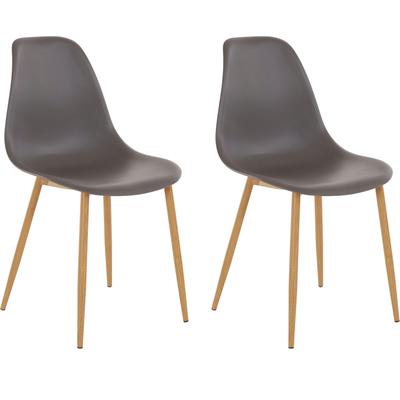 Schalenstuhl INOSIGN "Miller", grau (anthrazit), B:45cm H:80cm T:54cm, Stühle, (2 Stück oder 4 Stück) Sitzschale in Kunststoff Image