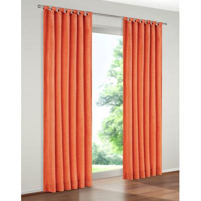 Vorhang WIRTH "Trondheim 328 g/m²" Gr. 3, orange (terra), B:132cm H:180cm, Chenille, Polyacryl, Gardinen Image