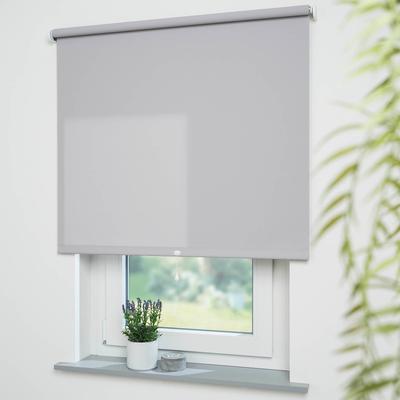 Springrollo LIEDECO "Uni" Gr. 13, grau (hellgrau), B:192cm H:180cm, Polyester, Metall, Rollos, lichtdurchlässig Image