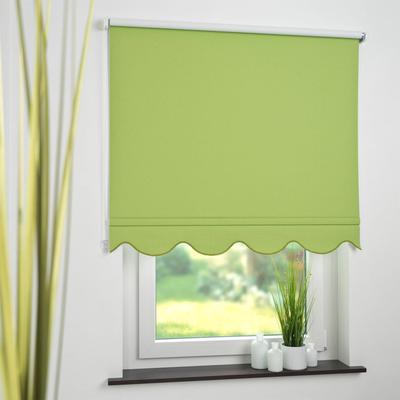 Seitenzugrollo LIEDECO Gr. 2, grün, B:72cm H:180cm, Polyester, Rollos, Volantrollo - Volant Klassik, Fixmaß Image