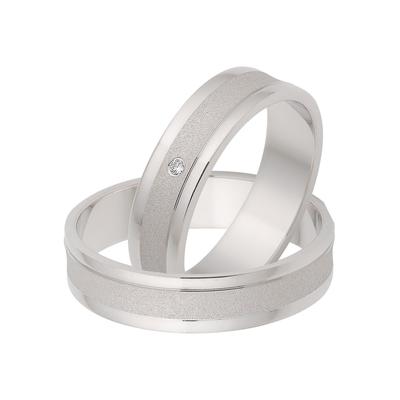 Trauring FIRETTI "Schmuck Geschenk Hochzeit Ehering Trauring "LIEBE" Gr. 20, silber (silberfarben), Fingerringe, 20, ohne Zirkonia, Silber 925 (Sterlingsilber), 5mm, Made in Germany - wahlweise mit oder ohne Zirkonia (synth.) Image