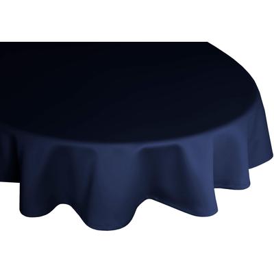 Tischdecke WIRTH "NEWBURY" Gr. 1, blau (nachtblau), Ø:160cm, Polyester, Baumwolle, Tischdecken, rund Image