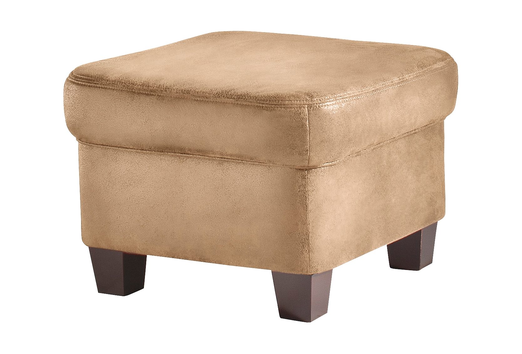 Hocker HOME AFFAIRE "Budapest", beige (sand), B:60 H:40 T:60, schön changierende Chenille aus 44% Polyacryl, 37% Polyester und 19% Baumwolle;strapazierfähiges Microfaser aus 100% Polyester;angenehm weiche Wildlederoptik Melrose aus 100% Polyester,... Image