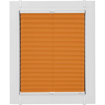 Plissee SUNLINES "One Size Style Crepe", orange (orange, weiß, weiß), B:105cm H:190cm, Obermaterial: 85% Polyester, 15% sonstige Fasern, Plissees, Zubehörfarbe weiß, zum Klemmen Image
