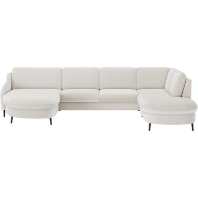 Wohnlandschaft SIT & MORE "Soul U-Form", weiß, B:372cm H:90cm T:239cm, 100% Polyester, Sofas, wahlweise mit Bett und Bettkasten Image