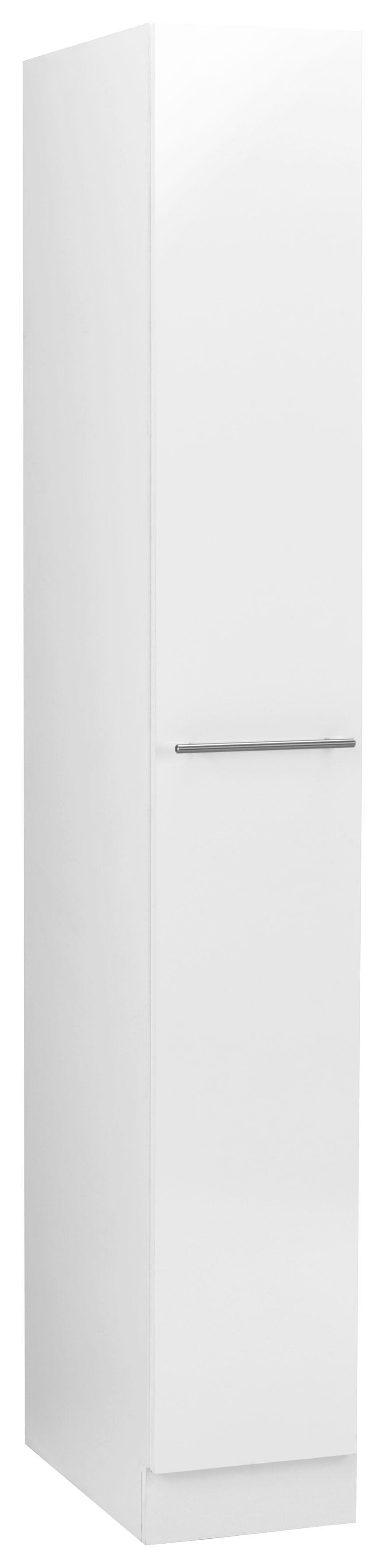 Apothekerschrank WIHO KÜCHEN "Flexi2", weiß (front: weiß glanz, korpus: weiß), B:30cm H:200cm T:57cm, Schränke, Apothekerschrank