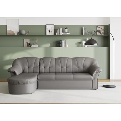 Ecksofa DOMO COLLECTION "Pegnitz, elegante Rückensteppung, kompakte Stellmaße 238/141cm, L-Form", grau, B:238cm H:82cm T:141cm, 100% Polyester, Sofas, wahlweise mit Bettfunktion Image