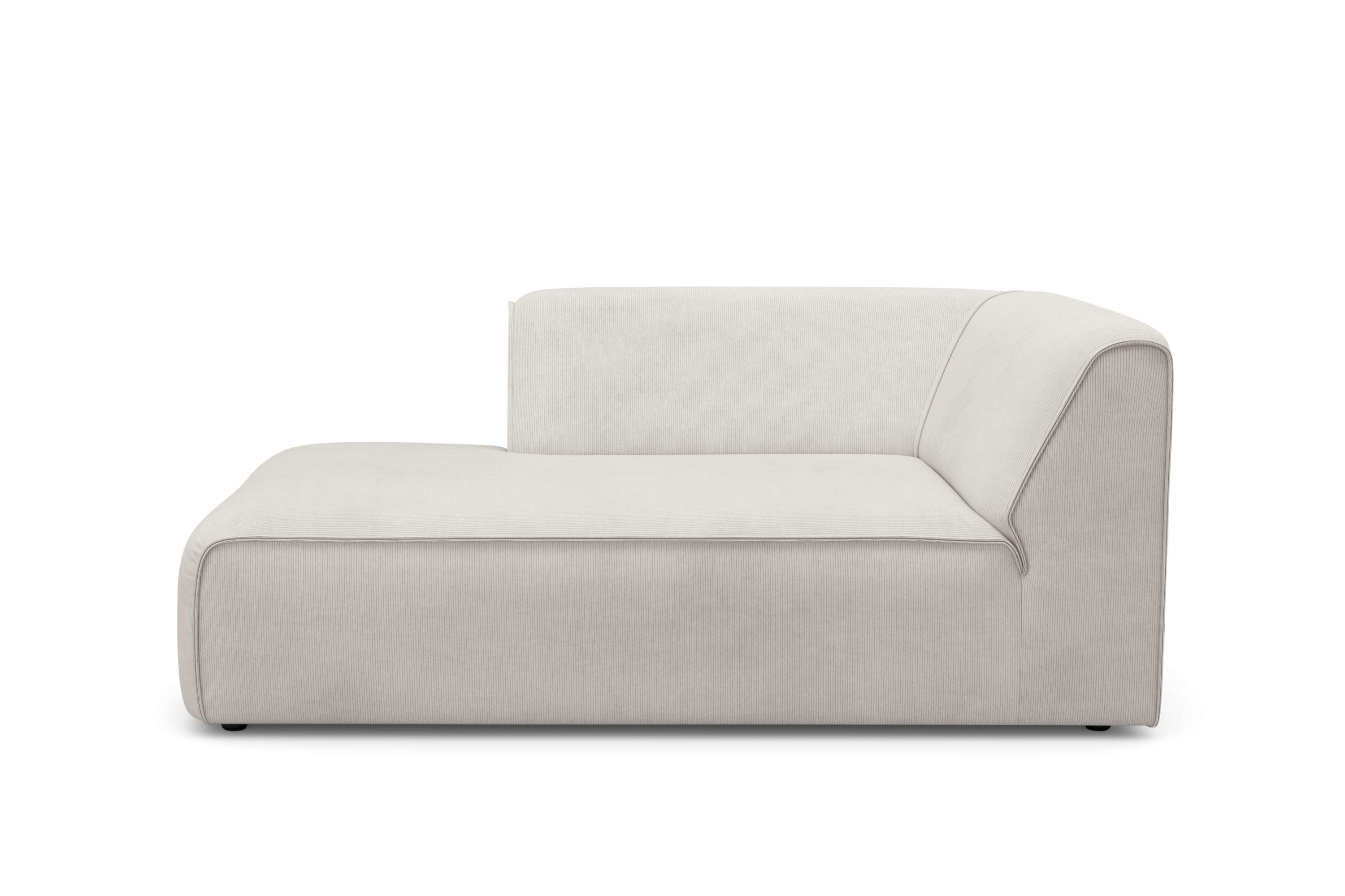 Ottomane OTTO HOME "Merid Chaiselongue, Maße B/T/H: 100/162/70 cm", beige (creme), B:100cm H:70cm T:162cm, Struktur fein (100% Polyester);Samtoptik (100% Polyester);Samtcord (92% Polyester, 8% Polyamid), Sofas, Ottomane, als Modul oder separat...