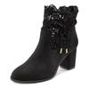 High-Heel-Stiefelette LASCANA, Damen, Gr. 43, schwarz, Obermaterial: 100% Textilmaterial. Decksohle: 100% Lederimitat. Futter: 100% Textilmaterial. Laufsohle: 100% Synthetik, unifarben, modisch, Schuhe, mit modischer Spitze und bequemen Blockabsatz,...
