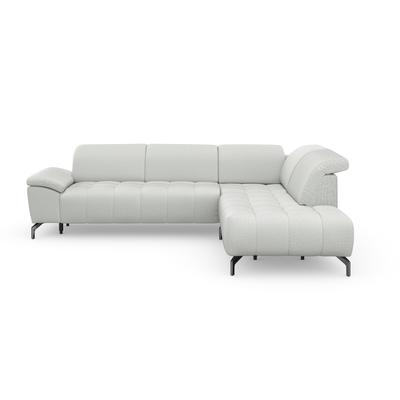 Ecksofa SIT & MORE "Cool L-Form", grau (hellgrau), B:272cm H:79cm T:220cm, Sofas, wahlweise mit Kopfteilverstellung und Vorziehsitz motorisch Image