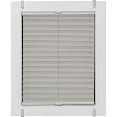 Plissee SUNLINES "One Size Style Crepe", grau (grau, grau, grau), B:100cm H:100cm, Obermaterial: 85% Polyester, 15% sonstige Fasern, Plissees, Zubehörfarbe grau, zum Klemmen Image