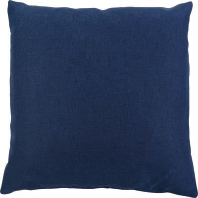 Dekokissen GÖZZE "Milano", blau (dunkelblau, unifarben), B:50cm L:50cm, Polyester, Dekokissen_Sitzkissen_Kissenhüllen, mit Reißverschluss, Kissenhüle ohne Füllung, 2 Stück Image
