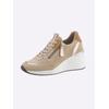 Sneaker CASUAL LOOKS, Damen, Gr. 40, beige (sand), Veloursleder, sportlich, Schuhe
