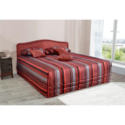 Polsterbett, rot, B:170cm L:210cm, Bezug Bett: Jacquard-Webstoff (100% Polyester), Bonnell-Federkernmatratze: Mischgewebe (51% Polyprophlen, 39% Polyester, 10% Baumwolle), Kaltschaummatratze: Frottee (100% Polyester), Bezug abnehm- und waschbar bis... Image