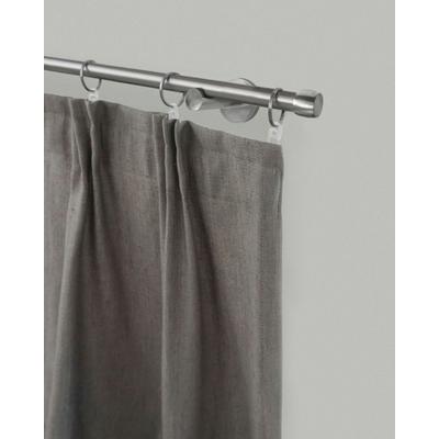 Gardinenstange GARESA "KAPPE", silber (edelstahlfarben), L:230cm Ø:16mm, Metall, Aluminium, Gardinenstangen, Vorhanggarnitur, verlängerbar, Kappe, edelstahl optik, mit Ringe Image