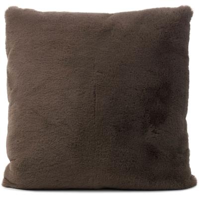 Dekokissen GÖZZE "Fellimitat-Kissen" Gr. 1, grau (taupe, unifarben), B:40cm L:40cm, Polyester, Dekokissen_Sitzkissen_Kissenhüllen Image