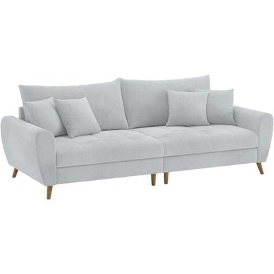 Big-Sofa MR. COUCH "Blackburn II", grau (novaclean avanti 3 silber), B:260cm H:71cm T:108cm, Novaclean Avanti (100% Polyester), Sofas, Wahlweise mit Kaltschaumpolsterung bis 140 kg belastbar Image