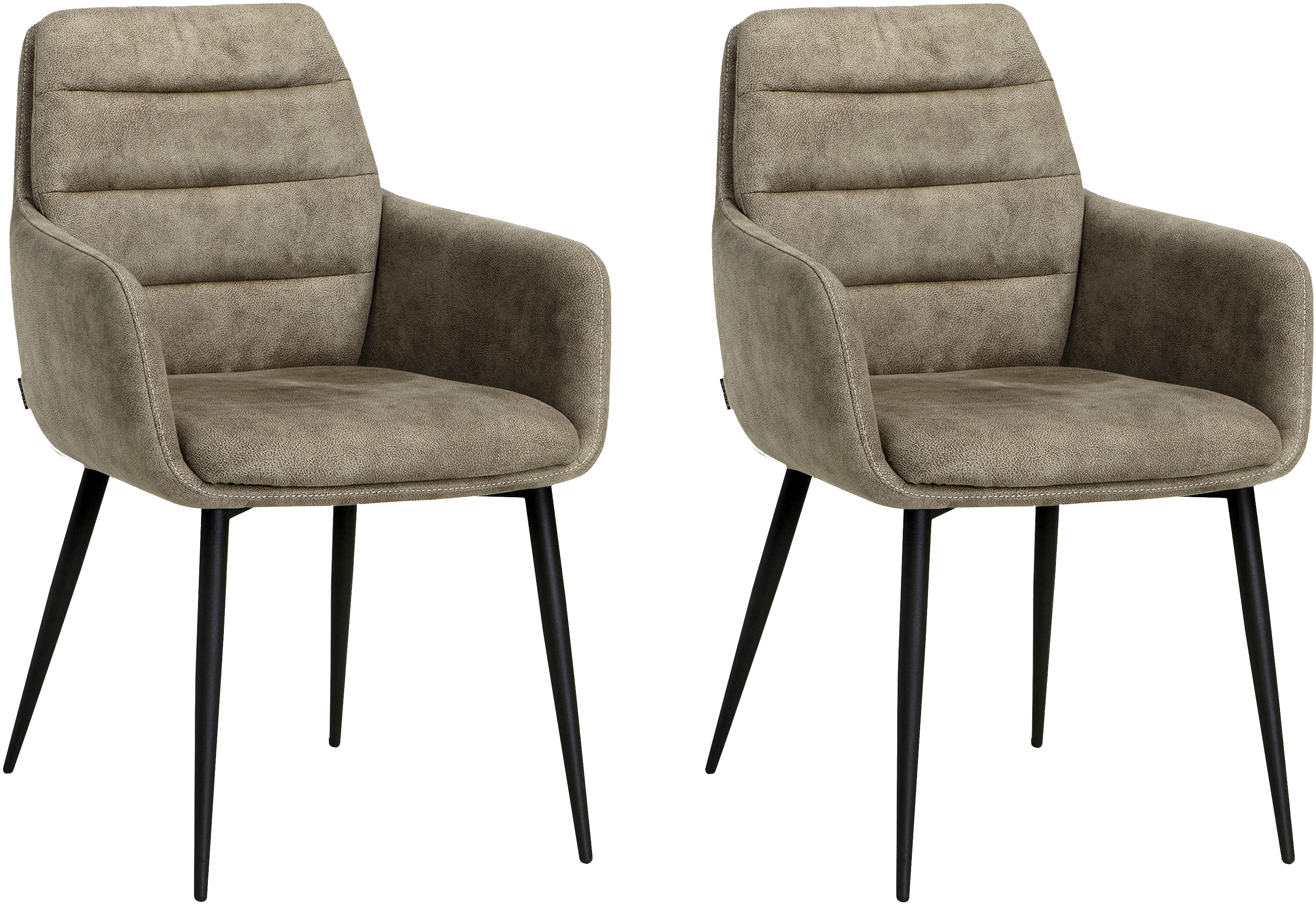 Armlehnstuhl OMG DESIGN "Bailey", beige (liver, schwarz), B:58cm H:87cm T:64cm, Stühle, Schalenstuhl, Esszimmerstuhl, pflegeleichter Bezug