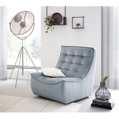 Sessel CALIA ITALIA "Banjo, Designsessel mit erstklassigem Sitzkomfort, als Einzelelement", grau (grigio), B:81cm H:88cm T:102cm, Luxus-Microfaser Selfie (100% Polyester), Sessel, Polstersessel, oder als Modulsofa mit den passenden Elementen... Image