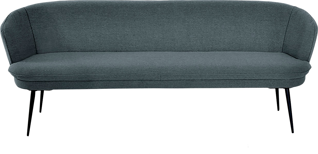 Polsterbank K+W KOMFORT & WOHNEN "ZOOM", grün (petrol 51), B:222cm H:87cm T:66cm, Sitzbänke, 3-Sitzer Polsterbank mit dekorativen Keder