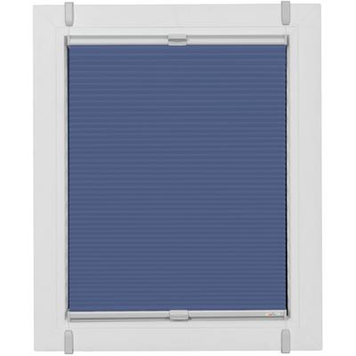 Plissee SUNLINES "Start-up Style Honeycomb", blau (dunkelblau, silberfarben, silberfarben), B:41cm H:155cm, Obermaterial: 100% Polyester, Plissees, verspannt mit Simply-Fix Klemmträger, Wabenplissee, nach Maß Image
