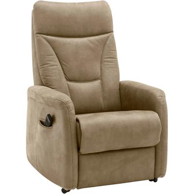 Sessel HUKLA "HU-RV15025", beige (deluxe mandel), B:78cm H:108cm T:90cm, Sessel, Polstersessel Sessel mit Aufstehhilfe Funktionssessel, Wahlweise 1- oder 2-motorische Verstellung, inkl. Aufstehhilfe Image