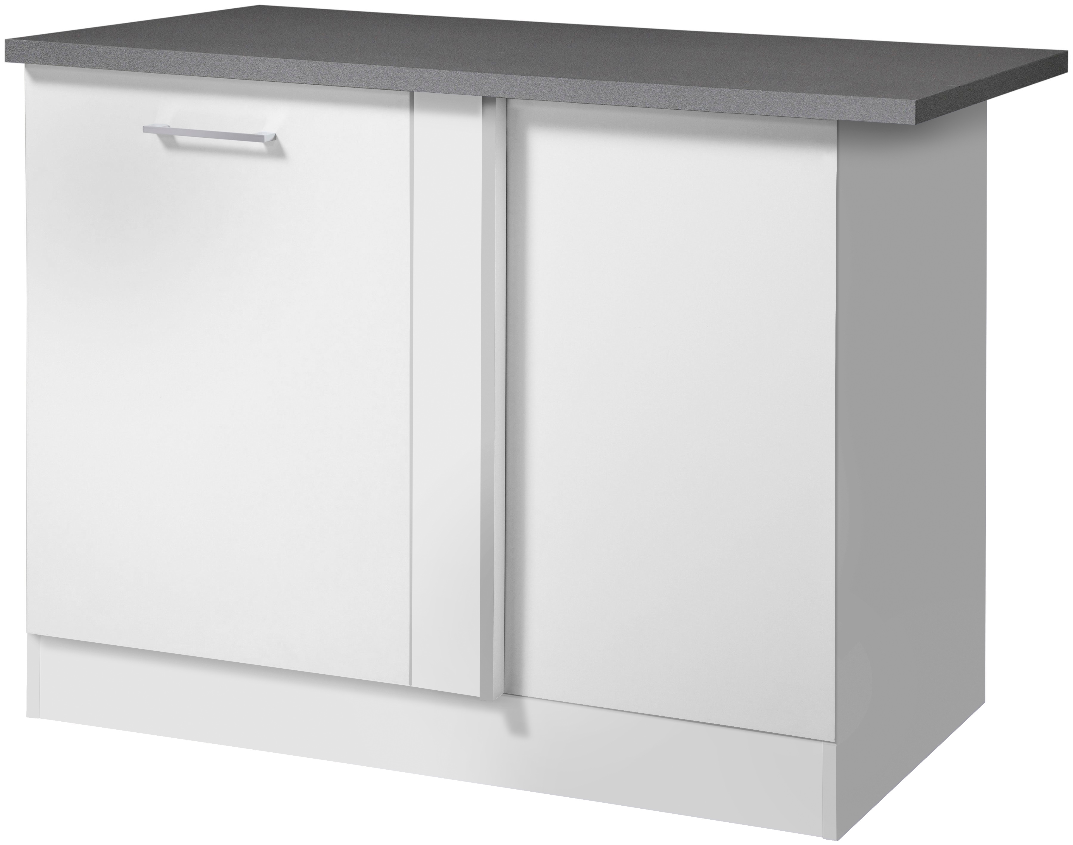 Eckunterschrank KOCHSTATION "KS-Paris", weiß (weiß, weiß), B:110cm H:85cm T:60cm, Schränke, Breite 110 cm Image