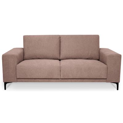 2-Sitzer PLACES OF STYLE "Xander", braun (cinnamon), B:164cm H:85cm T:88cm, 90% PES, 10% NY, Sofas, Breite 164 cm, Webstoff, Soft-Touch Chenille, schwarze Metallfüße Image