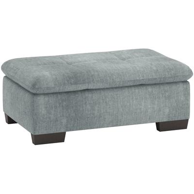 Hockerbank MR. COUCH "Haiti II", silber (dolce 14 silber), B:118cm H:45cm T:66cm, Dolce (100% Polyester), Hocker, Polsterhocker, passend zu der Garnitur, wahlweise mit Kaltschaum Image