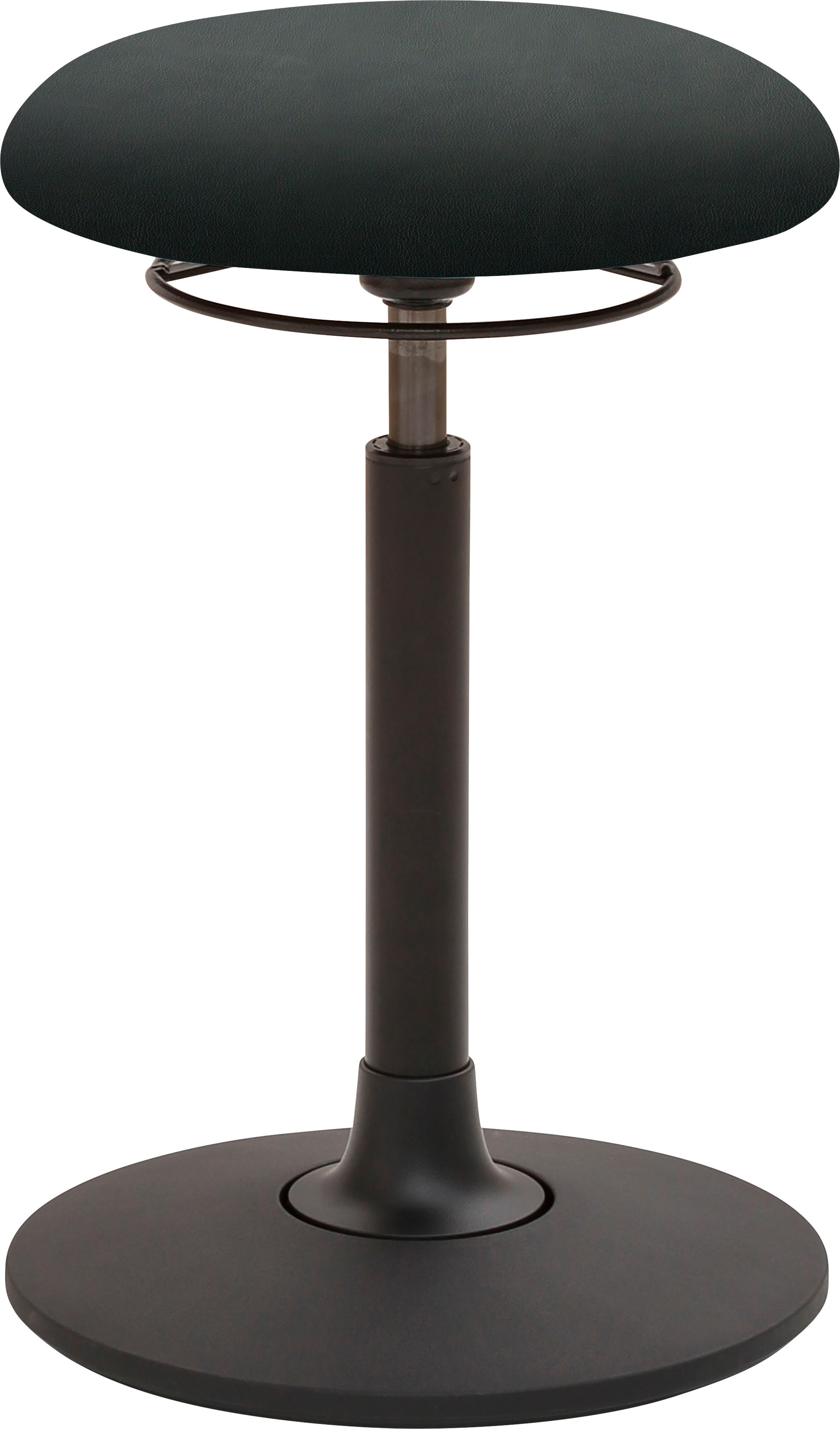 Arbeitshocker MAYER SITZMÖBEL "Pendelhocker myMOBILIS", schwarz, B:40cm H:83cm T:40cm, 100% PVC;100% Baumwoll (Rückseite), Hocker, Drehhocker Sitzhocker, ermöglicht dynamisches Sitzen Image