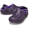Clog CROCS "Classic Lined", Damen, Gr. 41, schwarz iris, casual, Schuhe, Pantolette, Hausschuh, Winterschuh mit Warmfutter