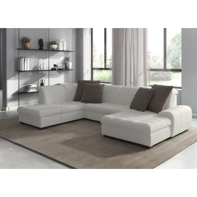 Wohnlandschaft SIT & MORE "Luxor U-Form", beige (linen), B:329cm H:82cm T:224cm, Luxus-Microfaser ALTARA NUBUCK (100% Polyester), Soft clean (98% Polyester, 2% Polyamid), Struktur fein (100% Polyester), Sofas, wahlweise mit Bettfunktion, Bettkasten... Image