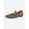 Ballerina HEINE, Damen, Gr. 36, beige (beige, schwarz), Textil, modisch, Schuhe