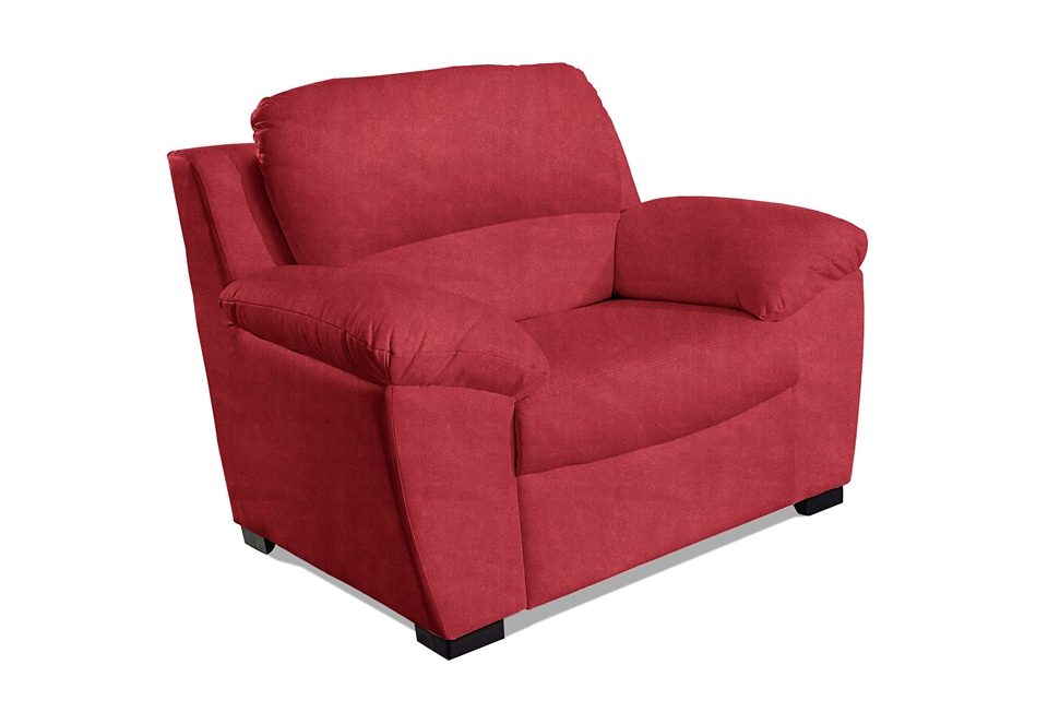 Sessel COTTA "Dani", rot, B:107cm H:87cm T:89cm, Luxus-Microfaser aus 100% Polyester, Sessel, Ledersessel Polstersessel