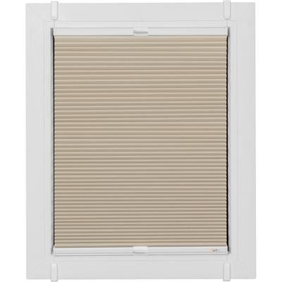 Wabenplissee SUNLINES "One Size Style Honeycomb VD", beige (beige, weiß, weiß), B:55cm H:210cm, Obermaterial: 85% Polyester, 15% sonstige Fasern, Plissees, Zubehörfarbe weiß, zum Klemmen Image